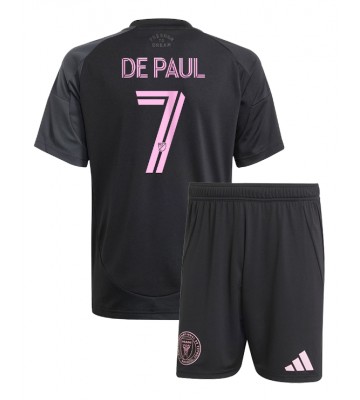 Inter Miami Rodrigo De Paul #7 Udebanetrøje Børn 2025-26 Kortærmet (+ Korte bukser)
